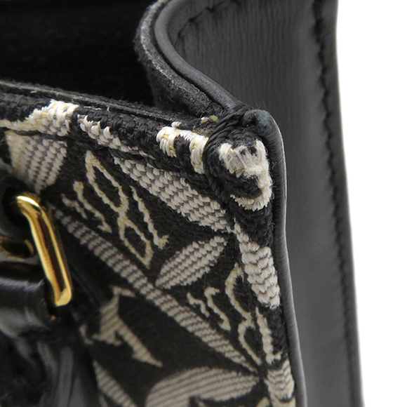 Louis Vuitton Petite Sac Plat Monogram Jacquard Shoulder Bag Black - Picture 6 of 8